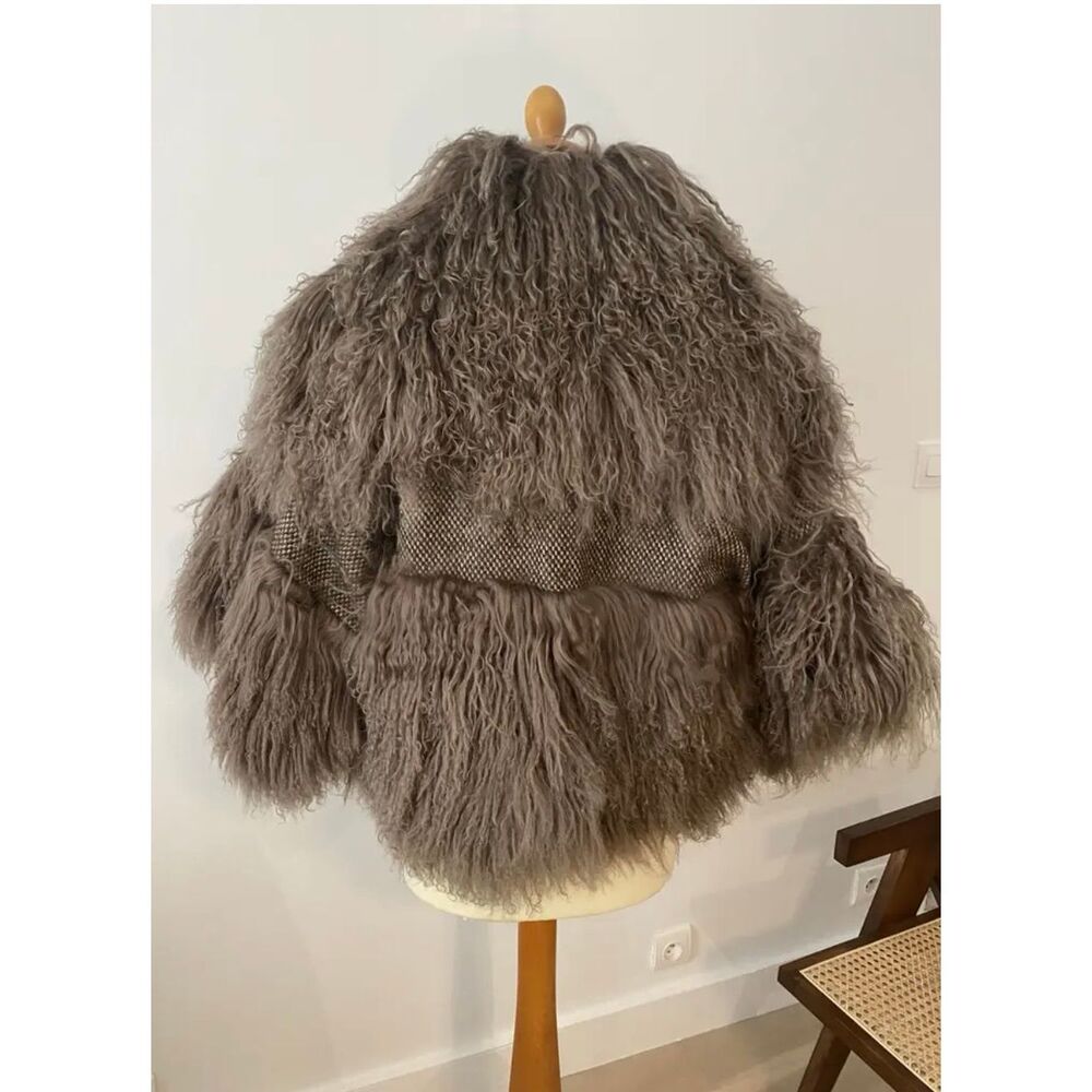 Kenzo Brown Mongolian Shearling Fur Jacket - Picture 2 of 14